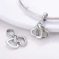 Beadas De Corazón Colorido En Plata Para Joyería De Pulsera Y Collar Con Encanto Para Chicos Y Chicas Accesorios De Moda Irregular - details 19