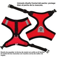 Harnés Ajustable Para Gatos Y Perros Pequeños Y Medianos De Malla Transpirable Con Correa Para Caminar Y Traction Reflectante - details 5