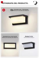 Lámpara De Pared LED Impermeable IP65 Con Sensor De Movimiento PIR Para Exterior Iluminación Decorativa Para Porche Balcón Jardín AC85-265V Moderna - details 14