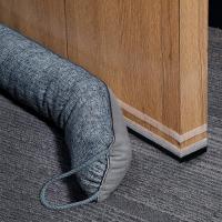 1 stuks zware tochtstopper voor onder de deur, 91 x 10 cm windstopper voor raam en deur, luchtdeur tochtstopper, geluidsblokkering voor onderkant van de deur met haaklus,bruin - details 4
