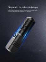 Linterna Mini LED Recargable XHP50 1500lm Fuerte Puede Apagarse Con Un Click Iluminación Al Aire Libre Impermeable Distancia De Iluminación > 500 Metros Aleación De Aluminio Negro - details 8