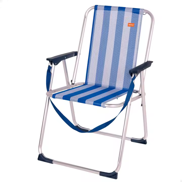 Silla plegable fija aluminio Aktive, Silla de playa fija, Silla fija de playa - 1