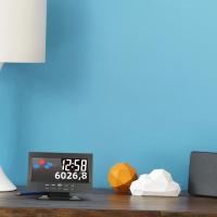 Estación Meteorológica Digital Medidor De Temperatura Humedad Con Reloj Termómetro Higrómetro Calendario Y Nivel De Comfort - details 9