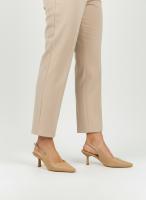 Calzados soraia, Zapatos de Salón Destalonados Minimalistas de Punta Fina para Mujer con Tacón Bajo (Kitten Heel), Correa Trasera Ajustable y Acabado Suave - Elegantes para Oficina y Fiesta - details 6
