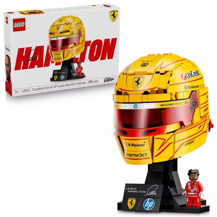 LEGO® 43022 Ediciones Scuderia Ferrari HP: Casco de Lewis Hamilton - Casco de F1 - 1