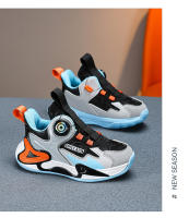 Zapatos De Baloncesto Para Niños Y Niñas Con Botón Giratorio Moda Infantil Zapatillas Deportivas Casuales Para Escuela Y Exterior Talla True - details 6