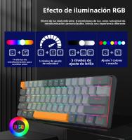 TECLADO MECÁNICO GAMING REDRAGON L61-B RGB USB Mini 61 Teclas Para Jugador Con Bolígrafo De Mano Grande 1.2X Mayor Tecladillo Ergonómico Para PC Y Laptop - details 5