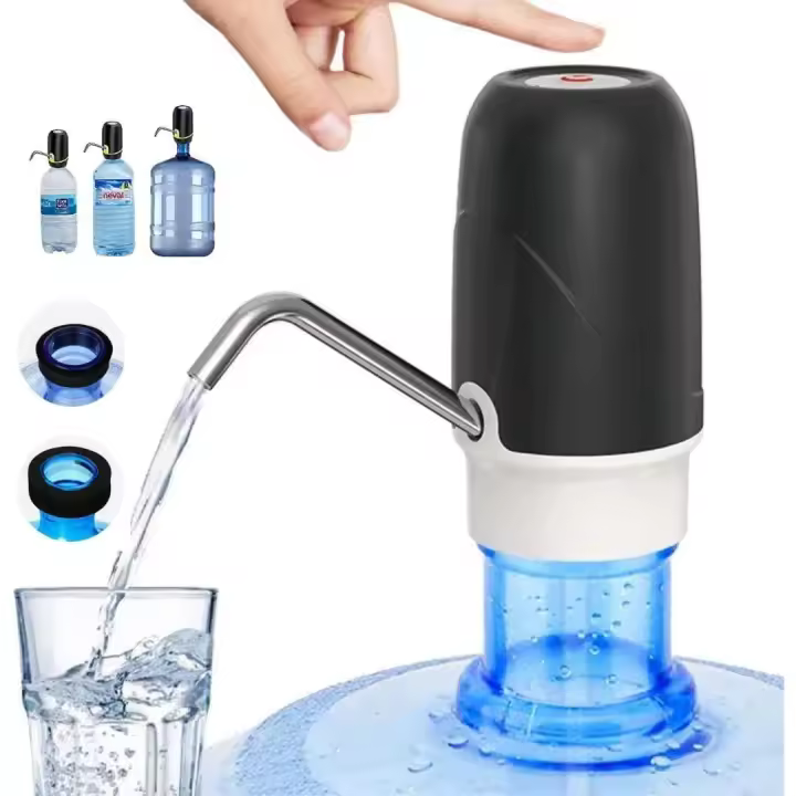 Eshow KM-9101 Mini Dispensador de Agua USB, Adaptador adicional para Jarras de Agua de Varios Calibres, Botón de Agua automático - 1