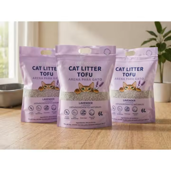 Pack 3 Cat Litter Tofu – Arena para Gato Marca Cottecota - 1