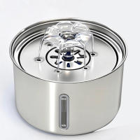 Fuente De Agua Para Mascotas De Acero Inoxidable Con Alimentador Automático Para Gatos Y Perros USB Eléctrico Silencioso Con Filtro Estilo Olla De Bebida Inteligente - details 1