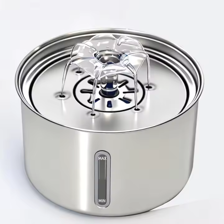 Fuente De Agua Para Mascotas De Acero Inoxidable Con Alimentador Automático Para Gatos Y Perros USB Eléctrico Silencioso Con Filtro Estilo Olla De Bebida Inteligente - 1