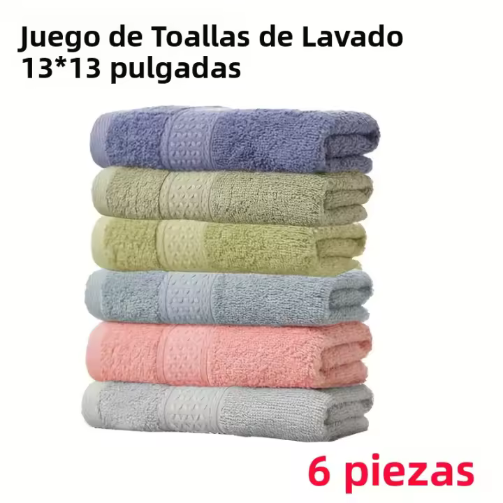 Juego De 6/12 Toallas De Lavado Ultra-Suaves De Algodón 13x3 Pulgadas Fragancia Libre Químicos Libre Adecuado Para Todas Las Tipos De Piel Perfecto Para La Mesa Y El Baño - 1