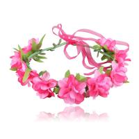 Corona De Flores Para Niñas Diadema De Flores Azul Y Rosa Estilo Princesa Accesorio De Cabello Para Mujeres Y Niñas Para Bodas Y Fiestas De Playa - details 5