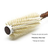 Cepillo De Pelo Mythus 3 Tamaños Antiestático De Madera Para Rizos De Salon Cepillo Redondo De Fibra De Nylon Y Bambú Para Peluquería - details 5