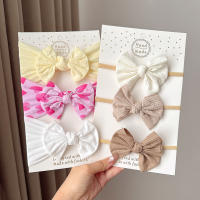 3Pcs/lot Headband Para Bebés Suave Con Gran Lazo Accesorios De Peluca Para Niñas Infantiles Nylon Cabeza De Muñeca Vestimenta - details 0