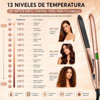 Plancha Alisadora Profesional 2 en 1 con Pantalla LCD – Placas de Cerámica, 5 Temperaturas Ajustables, Calentamiento Rápido, Cable Giratorio 360° y Diseño Anti-Quemaduras para Salón y Hogar111 - details 5