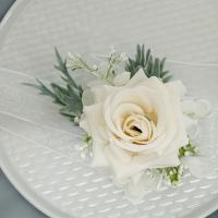 Set De Corsés Y Boutonnieres De Rosas Para Boda 1/6PCS Accesorios Florales Para Novia Llorona Novia Bridesmaid Hombre - details 5