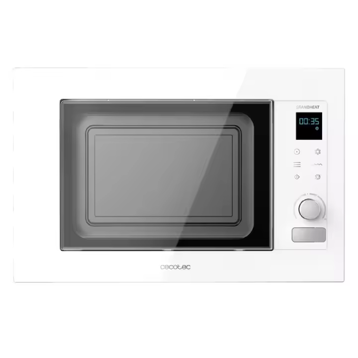 Cecotec Microondas Encastrable de 21 Litros con Grill GrandHeat 2090 Built-In Touch White. 1200 W, Digital, Táctil, 8 Funciones - 1