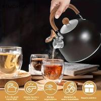 Kettle De Acero Inoxidable 2.5L Con Mango Resistente Al Calor Para Camping Al Aire Libre Apto Para Estufa De Gas Y Inducción - details 2