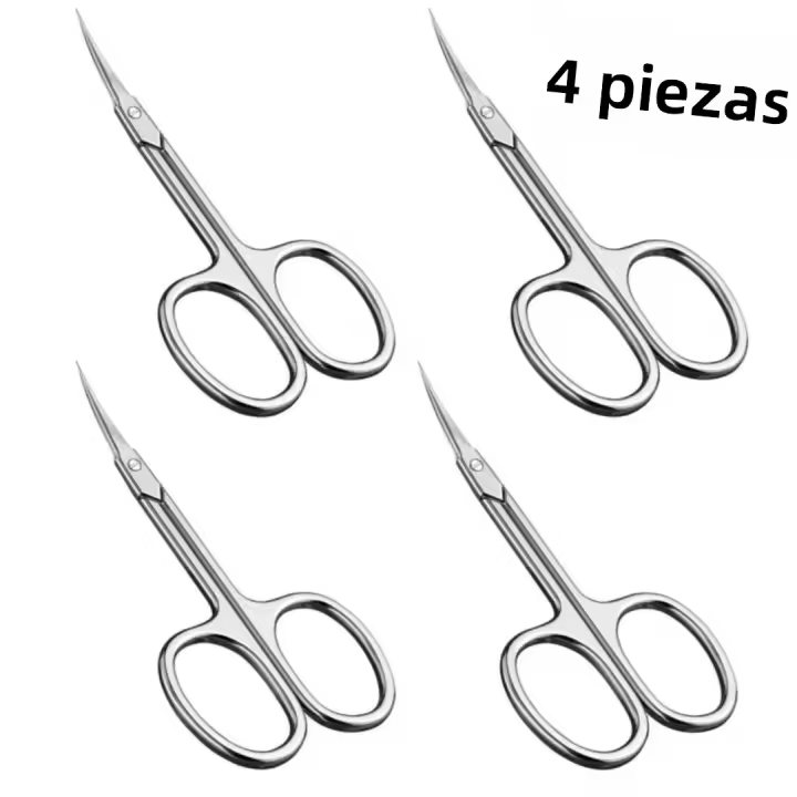 Tijeras De Cutícula De Acero Inoxidable Con Punta Curvada Y Cuchilla Delgada Para Eliminar Piel Muerta Herramientas De Manicura Y Cejas - 1