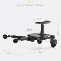 2 en 1 Reposapiés Patinete para Cochecito - Soporta 25kg, Compatible con la Mayoría Cochecitos, Ideal para Niños ≥3 Años - details 1