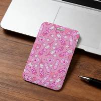 Funda Protectora Para Tarjetas De Acceso Y Comida Moderna Rosa Con Herramientas De Médico Y Enfermera Estilo Clásico Unisex - details 5