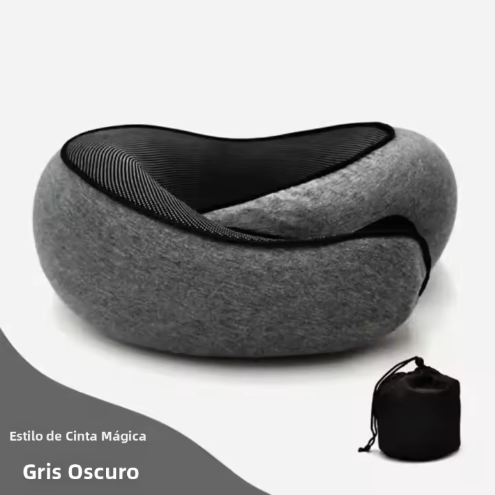 Almohada De Viaje En Forma De Caracol De Espuma De Memoria Soporte De Cuello Ajustable Portátil Suave Para Descanso Del Mediodía Y Sueño - 1