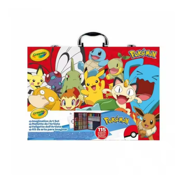 MALETiN DEL ARTISTA 115 PIEZAS POKÉMON DE CRAYOLA - 1