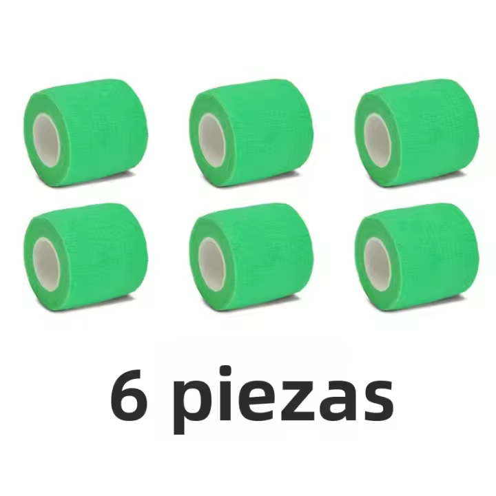 6PCSCotton Gauze Bandage Breathable Self-adhesive Elastic for Outdoor Sports Wrist Elbow Knee Ankle Wrap Non-woven Fabric - 1