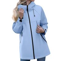 Chaqueta De Ventisca Para Mujer Casual Con Cierre De Cremallera Y Gorro Impermeable Y Resistente Al Viento Para Escalada Montañesa - details 18