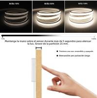 Tira De LED COB Neón USB 5V Con Interruptor Táctil Penetrable Para Armario De Cocina Luz De Techo Sin Agujero Abierto Certificación CE RoHS UL Vida Útil 50000Hrs - details 2