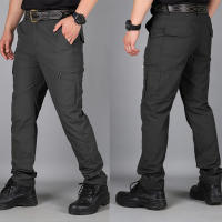 Pantalones Tácticos Impermeables Para Hombres Múltiples Bolsillos Cargo Resistentes Al Desgaste Ropa De Trabajo Al Aire Libre Para Senderismo - details 8