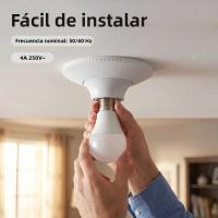 Soporte De Bombilla Colgante E26/E27 1/2pcs Base Redonda Texturizada Fija Para Voltaje 110-250 Uso Doméstico Y Comercial - details 4