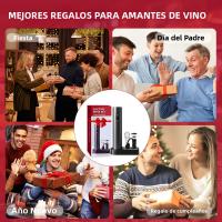 Set De Abrevidrios Automático Y Reutilizable Eléctrico Para Botellas De Vino Con Recorrido De Garrafa Incluido Para Fiesta En Cocina Hogar - details 0