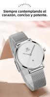 Reloj De Moda Elegante Para Mujer OLEVS De Acero Inoxidable Resistente Al Agua Cuarzo Reloj De Pulsera Simple Y Elegante - details 2