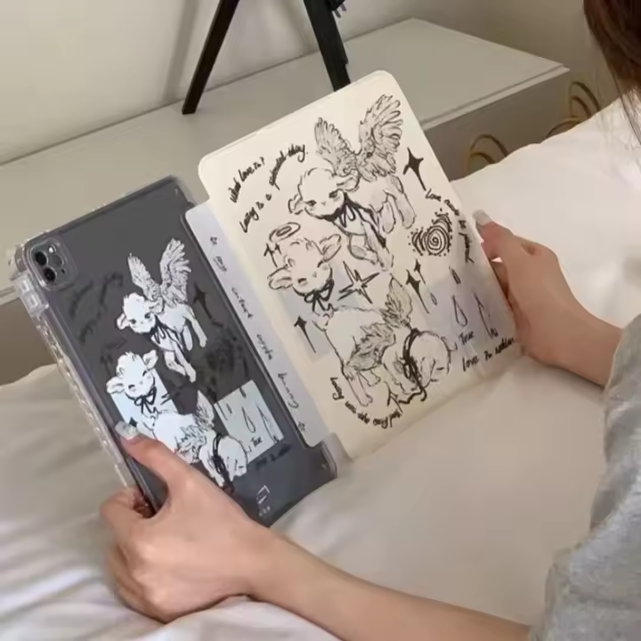 Funda De Dibujos Animados Para Samsung Tab S7 S8 S9 S10 S9 12.4 Pulgadas A9 8.7 Pulgadas A8 Con Soporte Para Lápiz Cubierta Inteligente - 1