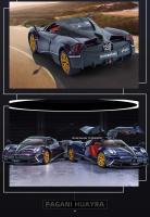 Modelo De Coche Diecast 1:24 Pagani Huayra Dinastia Con Luz Y Sonido Puertas Abiertas Colección De Juguetes Para Niños Regalo Vehículo De Carreras De 4 Puertas Material Aleación Metálica - details 14