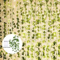 Luz De Ivy Artificial De 10M-2M Operada Por Batería Para Decoración De Navidad Árbol De Navidad Cortina Dormitorio Bodas - details 0