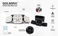 Luz Solar LED Exterior de Pared, Pack de 2 Apliques de 138 LEDs, Iluminación 270°, 3 Modos - details 0
