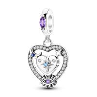 Encantos Originales De Plata 925 Para DIY Pulsera Y Collar Joyería Para Mujer Con Deseño De Sol Y Luna Joyas Delicadas - details 35