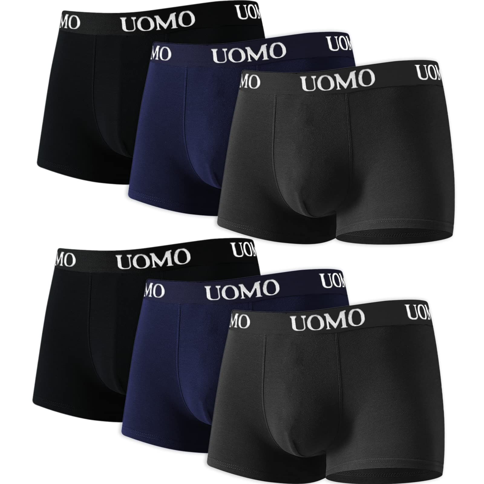 Calzoncillos para Hombres | Boxers de Algodón 95% con Elastano | Pack de 3 o 6 o 12 Unidades Ajustados y Cómodos | Tallas S a 5XL