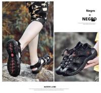 Zapatillas De Playa Para Hombre Cuero Antideslizante Casual Aumento De Altura Cómodas Zapatillas Deportivas Hombre Sandalias De Verano - details 8