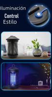 Lampara Asesina De Mosquitos Con Luz UV 6W/18W Control Remoto Trampa Eléctrica Para Insectos 365nm Zapador De Pulgas Luz De Mosquitos - details 3