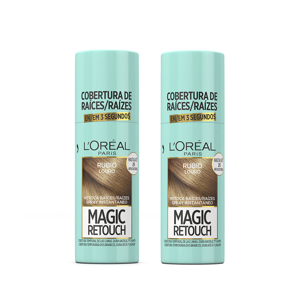 L'Oréal Paris | Magic Retouch Spray Retoca Raíces y Canas, tan concentrado que dura hasta 33 aplicaciones y se va con el primer champú 2x75ml
