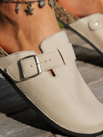 Zapatillas Casuales Para Mujer 2025 Nueva Modelo Temporada Completa Antideslizantes Moda Media Punta Sin Cierre Con Hebilla Adecuadas Para Interior Exterior Actividades Al Aire Libre - details 11