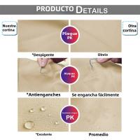 Cortina De Blackout Extra Grande Impermeable Y Térmica Para Sliding Divisoria De Puerta Para Dormitorio Y Sala De Estar Con Capa De Negro - details 25