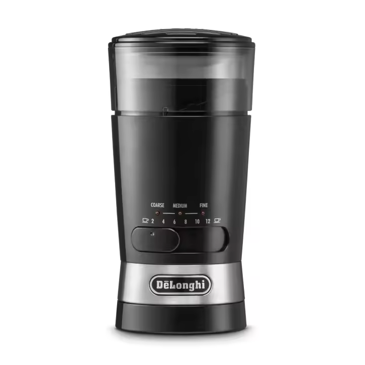 Delonghi - Molinillo Eléctrico Multifuncional con cuchillas de acero inoxidable. Incluye cepillo de limpieza. Modelo KG210 Negro - 1