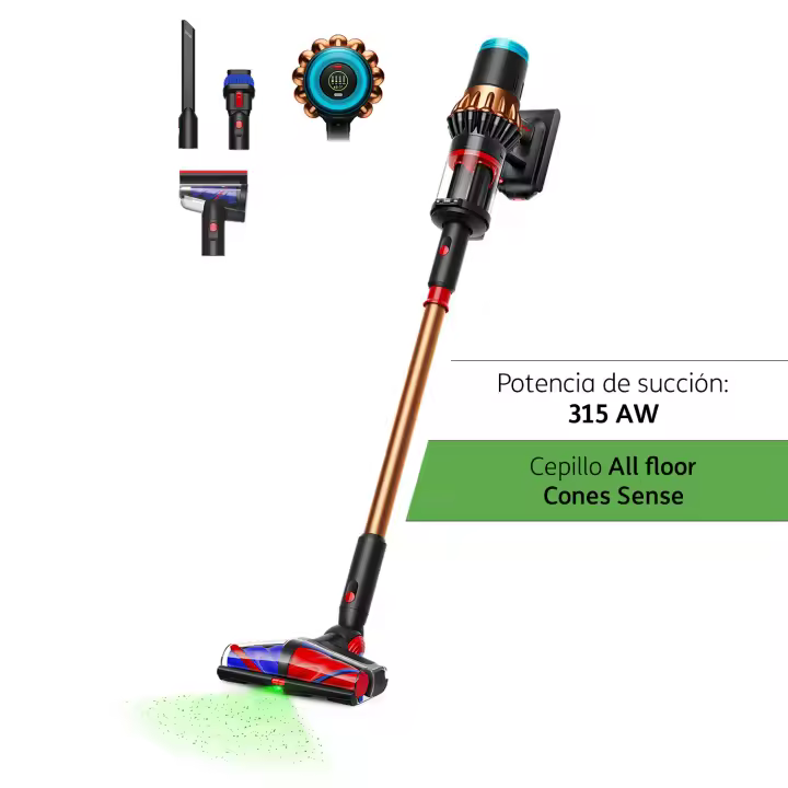 Dyson V16 Piston Animal™ Motor Piston, Cepillo All floor Cones Sense, Negro Mate/Cobre - 1