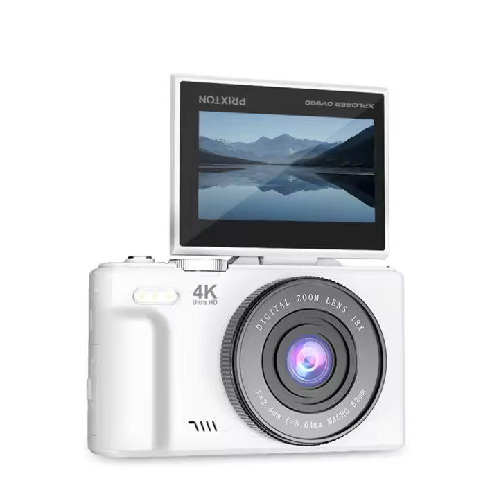 PRIXTON Cámara Digital XPLORER DV900, WiFi, App Móvil, Pantalla Giratoria LCD IPS, Resolución 4K y 64M, 9 Funciones de Cámara, Batería extraíble Recargable, Autonomía 1,5h, Tarjeta SD hasta 128GB - 1