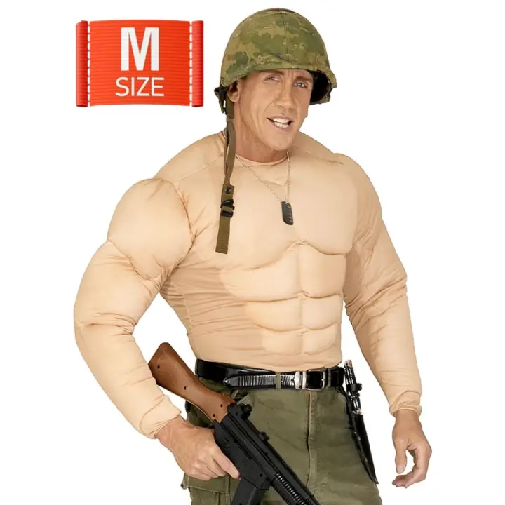 Disfraz de Pecho Musculoso Widmann para Adultos - Realista y Cómodo - 1